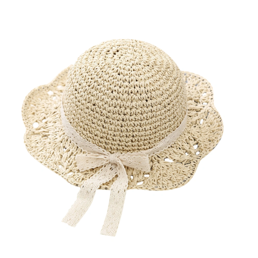 1pc Portable Straw Hat Summer Beach Hat For Women Female Fisherman Hat