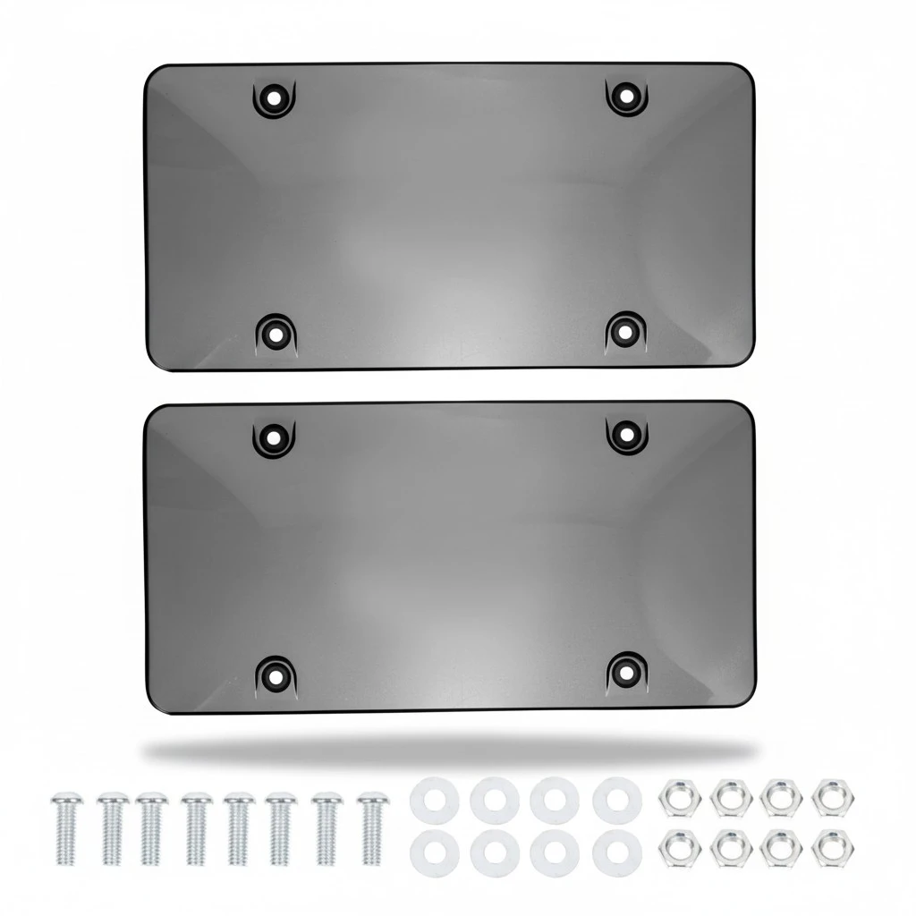 2pcs License Plate Covers License Plates Shield Unbreakable License Plate Frames
