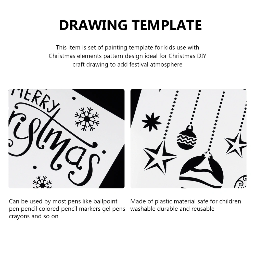 1 Set Christmas Template Hand-painted Template DIY Painting Board Drawing Mold