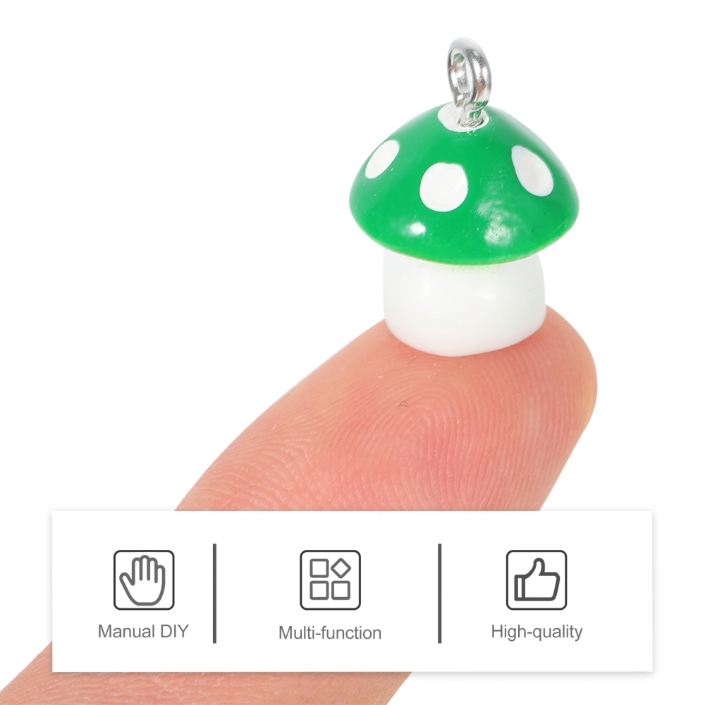 50pcs DIY Resin Candy Color Mushroom Pendants Ornaments Bracelet Accessories