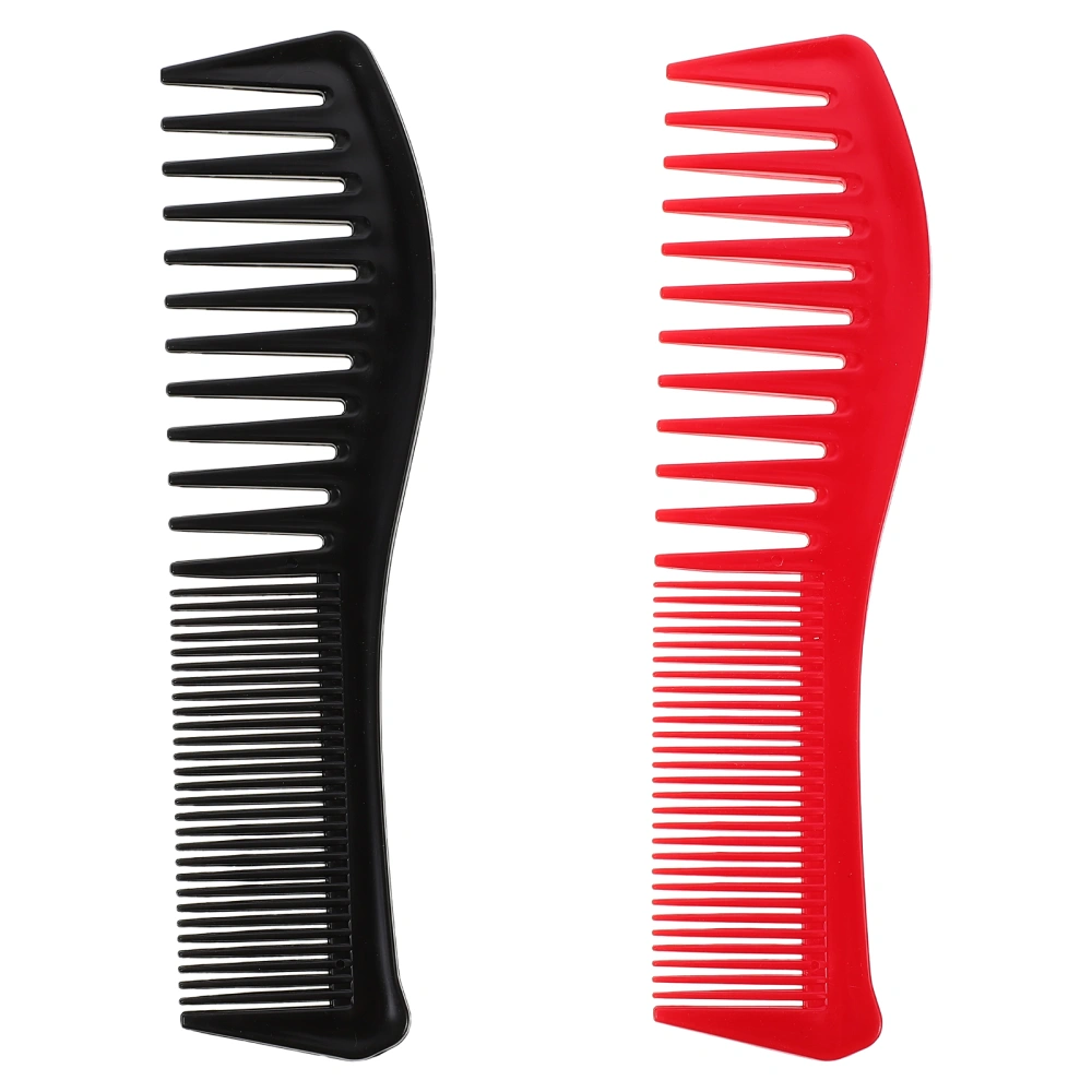 2pcs Wide Tooth Comb Professional Heat Resistance Hair Comb Durable Barber Comb