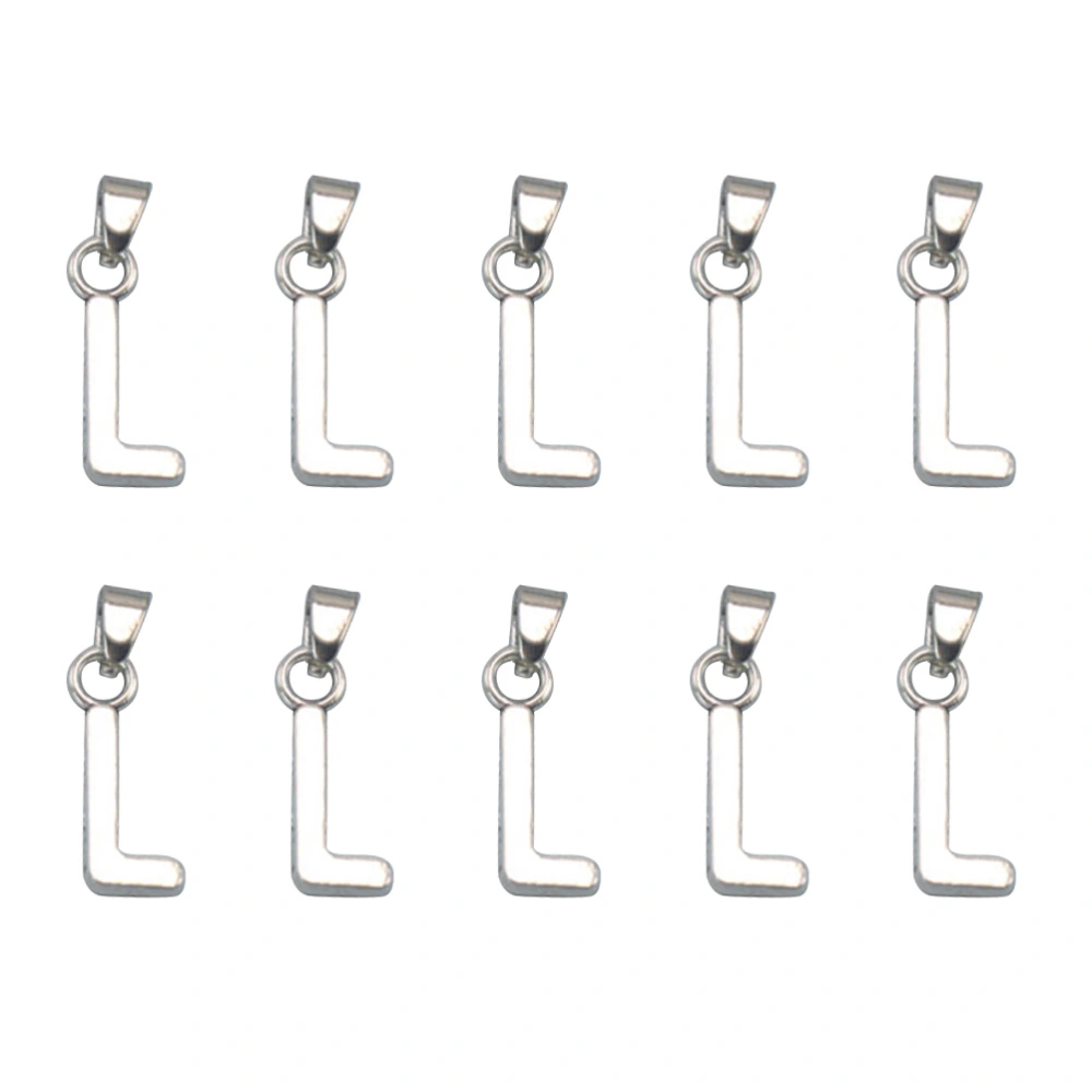 20pcs Alloy English Letter L Pendant Charms DIY Jewelry Making Accessories for Necklace Bracelet