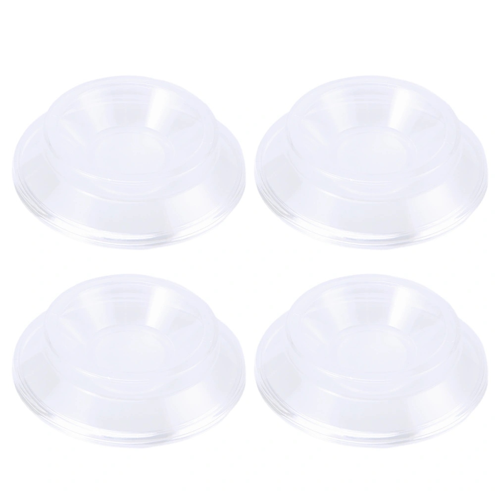 4PC Piano Mats Upright Piano Caster Cups Solid Furniture Piano Caster Cups Non-Slip Anti-Noise (Transparent)