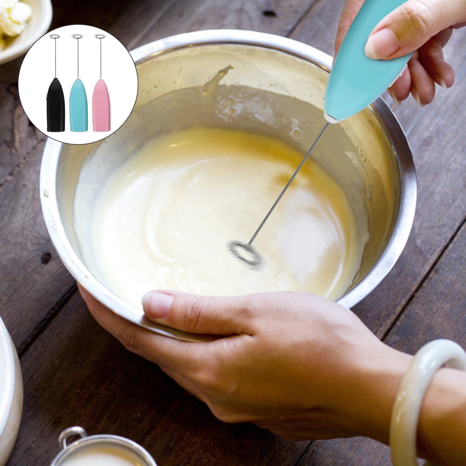 3 Pcs Epoxy Resin Stirrer Handheld Epoxy Mixing Stick Electric Mixer(No Battery)