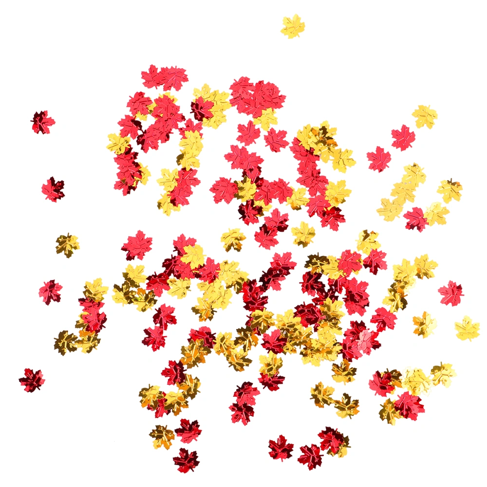 3 Bags of 300Pcs Halloween Maple Leaf Confetti Thanksgiving Fall Leaves Confetti