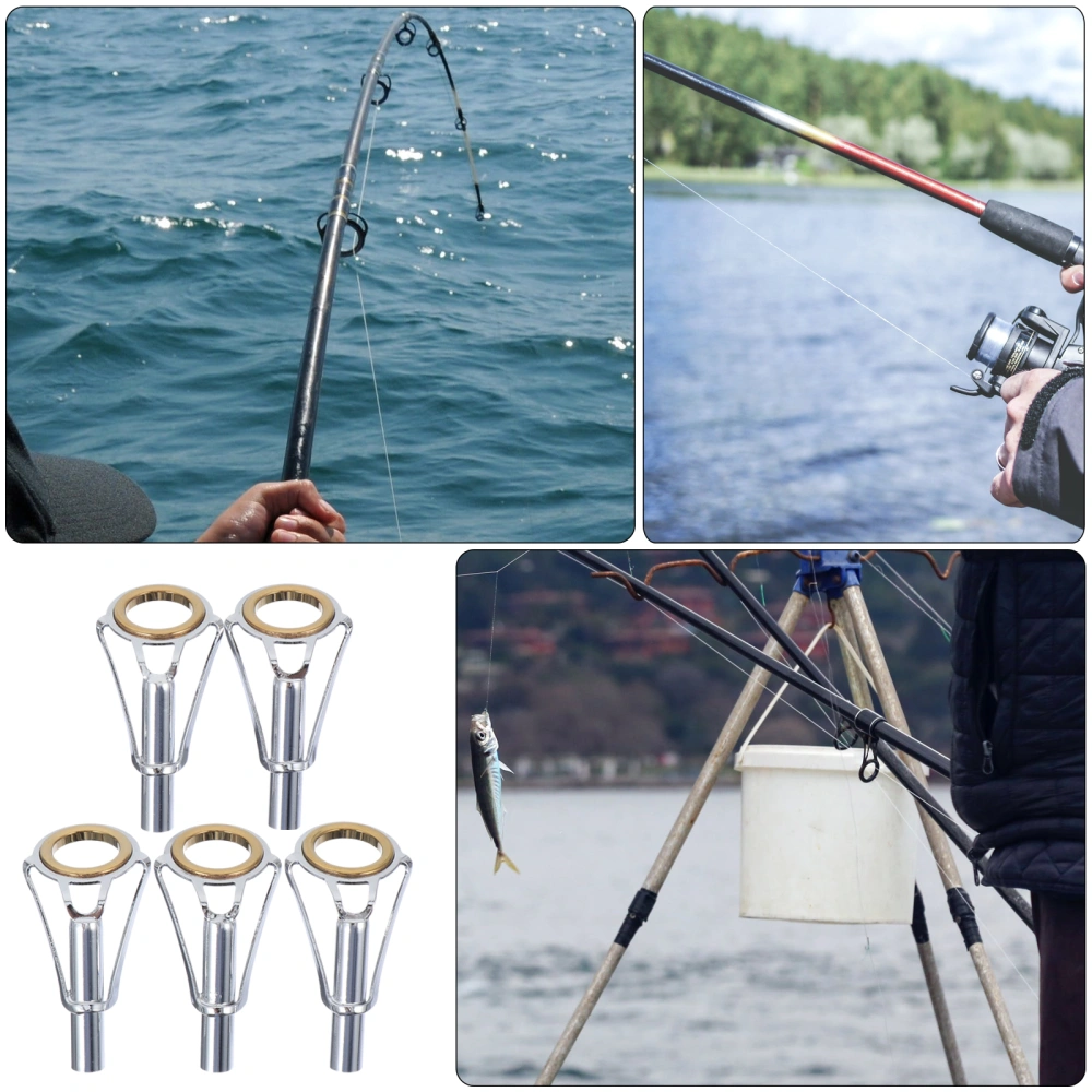 5PCS Fishing Rod Guide Ring Stainless Steel Baitcasting Rod Guide Fishing Supply