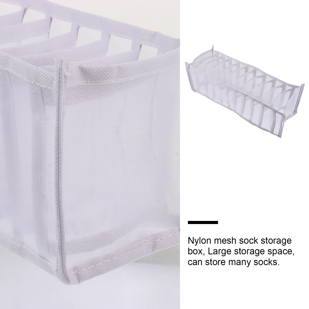 3Pcs Durable Sock Storage Boxes Stacked Plastic Organizing Box for Home