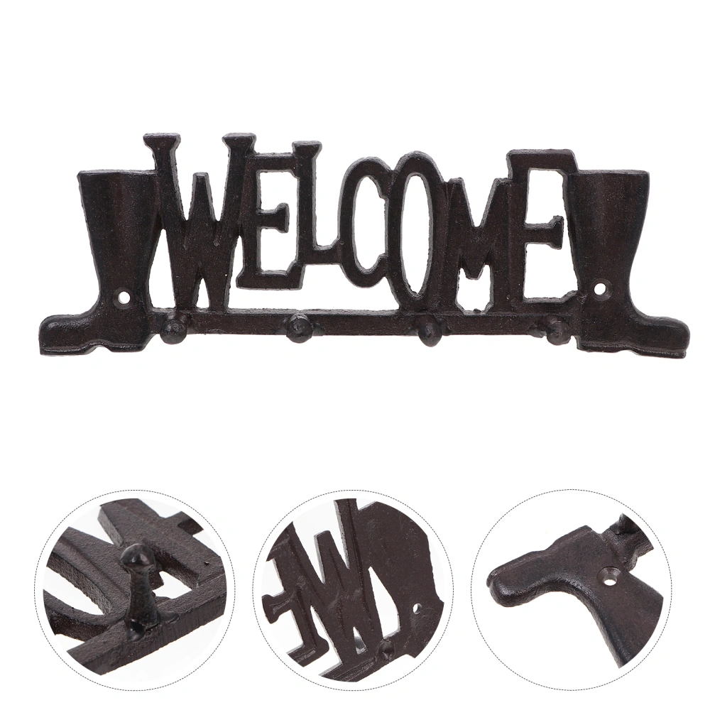 1Pc Creative Storage Hook Home Using Iron Art Sundries Organizing Hook (Black)