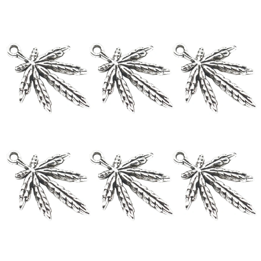 30pcs Alloy Pendant Maple Leaf Charms DIY Jewelry Making Accessories for Necklace Bracelet Antique Silver