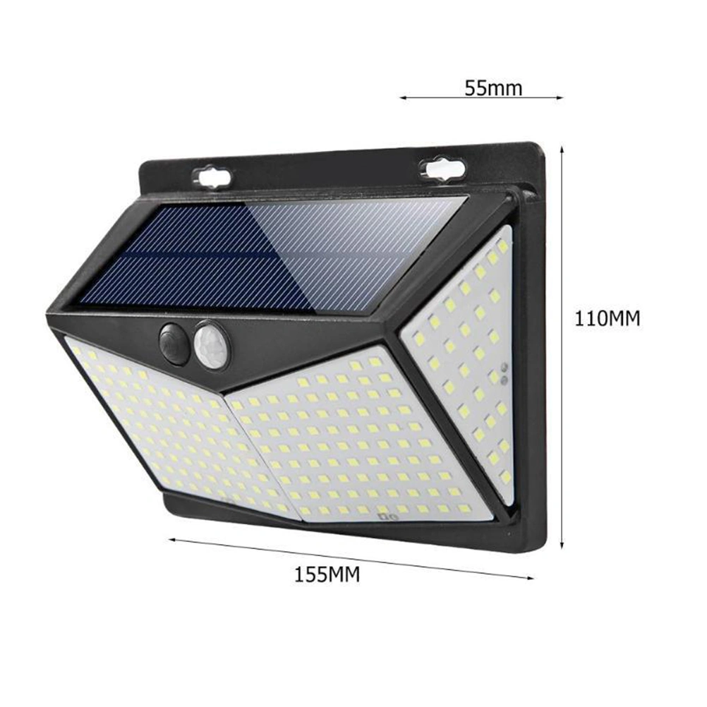208LED Solar Powered Outdoor Light Motion Sensor Security Lamp Wall Lights for Garden Yard Driveway