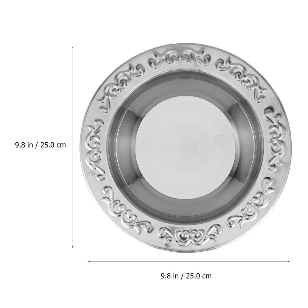 Stainless Steel Plate Premium Western Food Plate Restaurant Lobster Plate