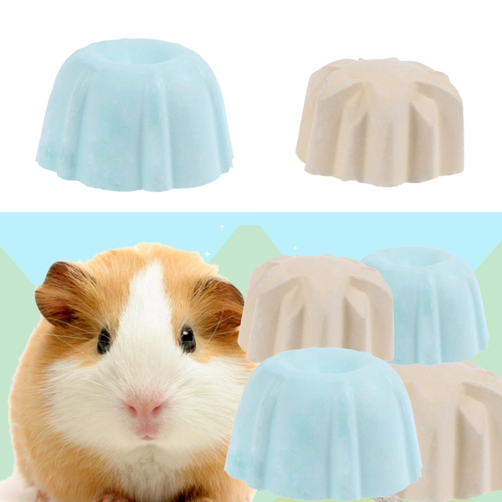 6 Pcs Mineral Stone Calcium Chew Toy Teeth Grinder For Hamster Rat Chinchilla Rabbit(Random Color)