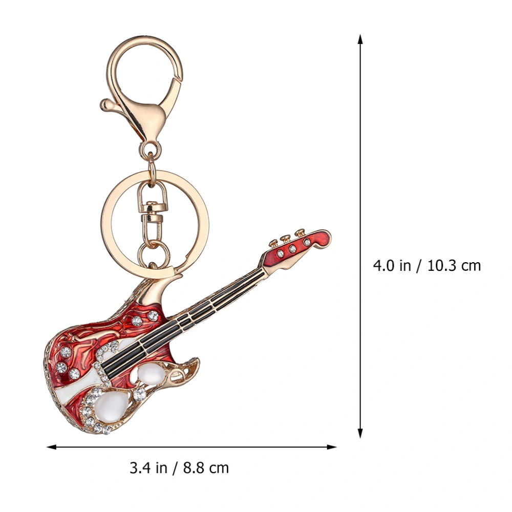 Alloy Guitar Keyring Premium Hanging Decoration Guitar Keychains for Decor