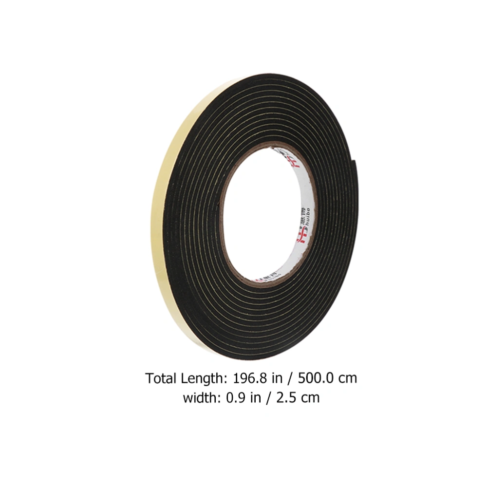 8 Rolls Black Foams Single-sided Tapes Soundproofing EVA Sponge Sealing Tape