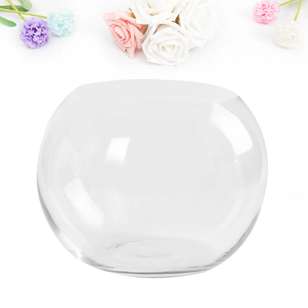 Hydroponics Plant Holder Transparent Glass Vase Flower Vase Creative Desktop Fish Tank Ornament for Home Office Hotel (30CM)