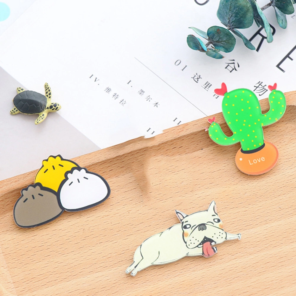 20pcs Acrylic Cartoon Fashion Fridge Magnets Whiteboard Sticker Refrigerator Magnets Kids Gift Home Decoration(Random Pattern)