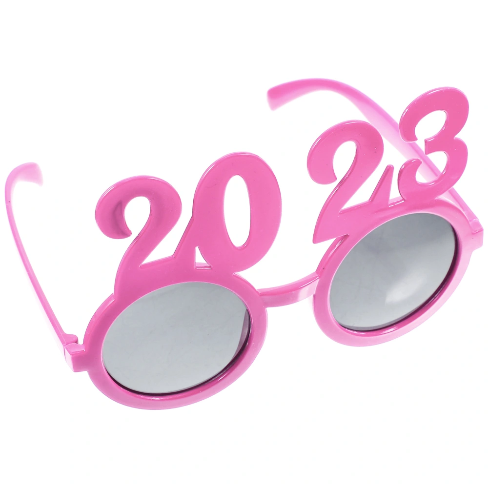 1 Pair of Plastic Glasses Eyeglasses Prop Simple 2023 New Year's Eve Party Decor