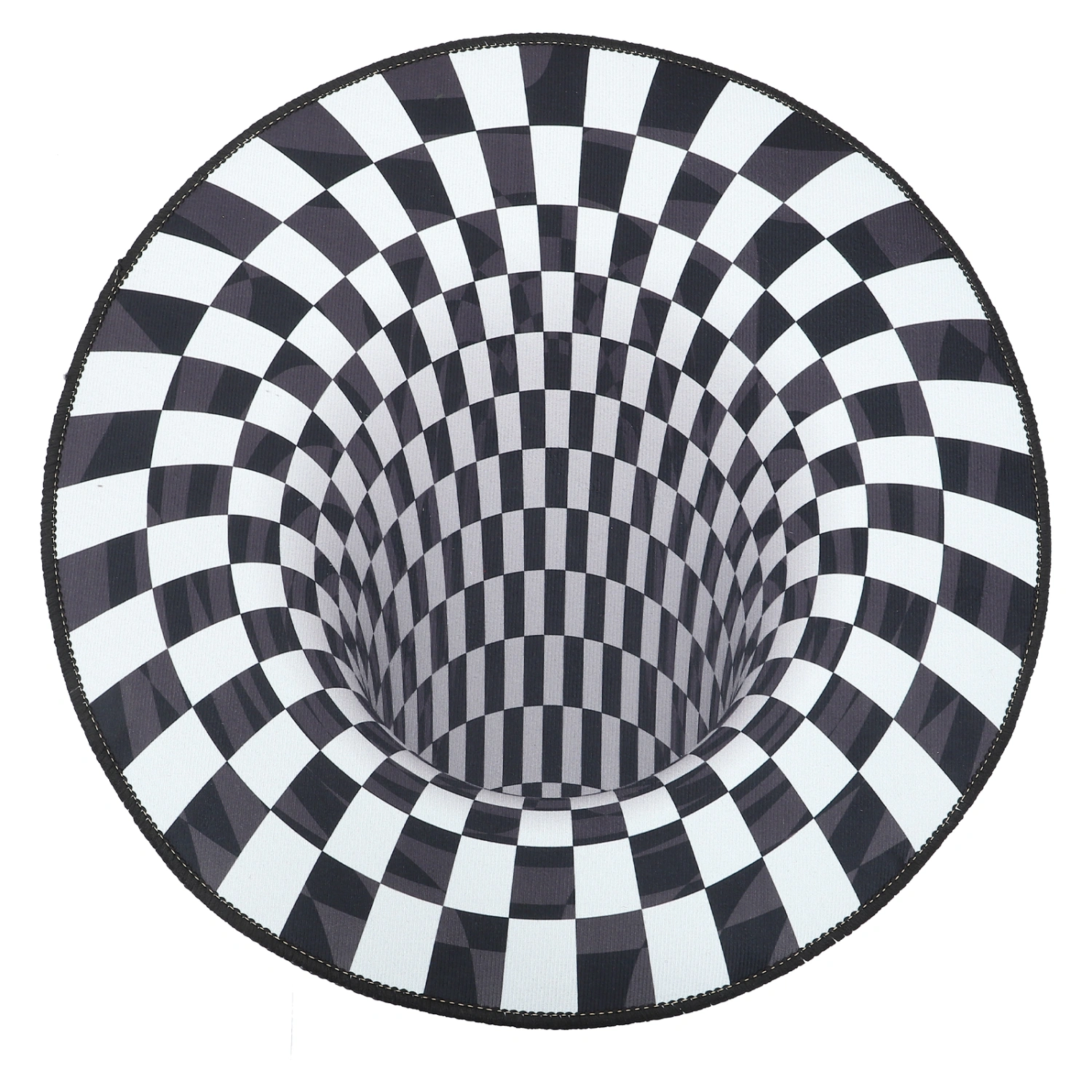 Visual Illusion Rug 3D Black and White Vortex Rug Table Illusion Carpet Floor Pad