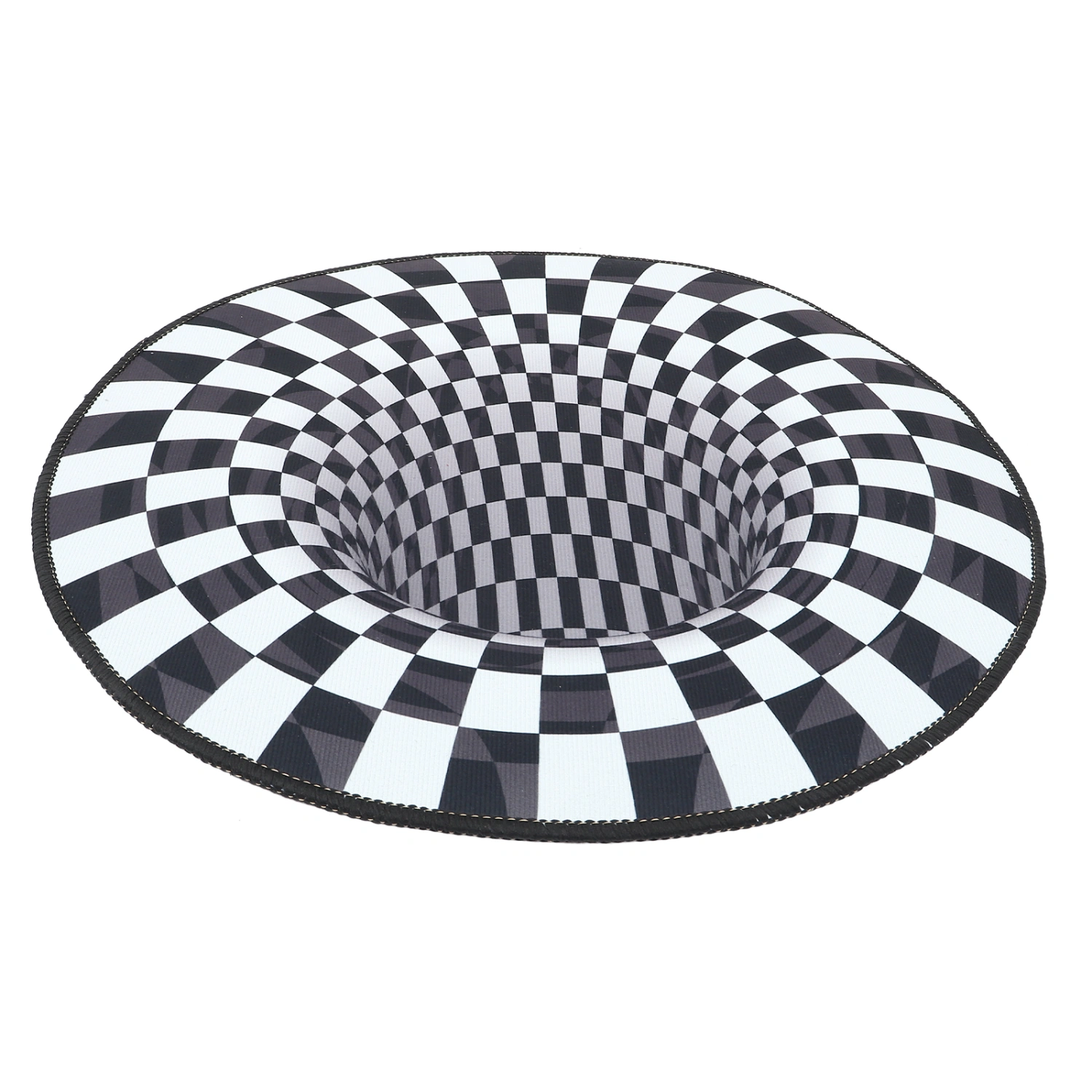 Visual Illusion Rug 3D Black and White Vortex Rug Table Illusion Carpet Floor Pad