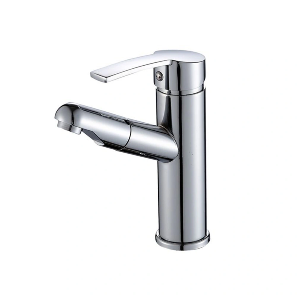 Cold and Hot Single Hole Water Faucet Basin Water Tap Sink Faucet Pull Out Mixer Tap Swivel Faucet