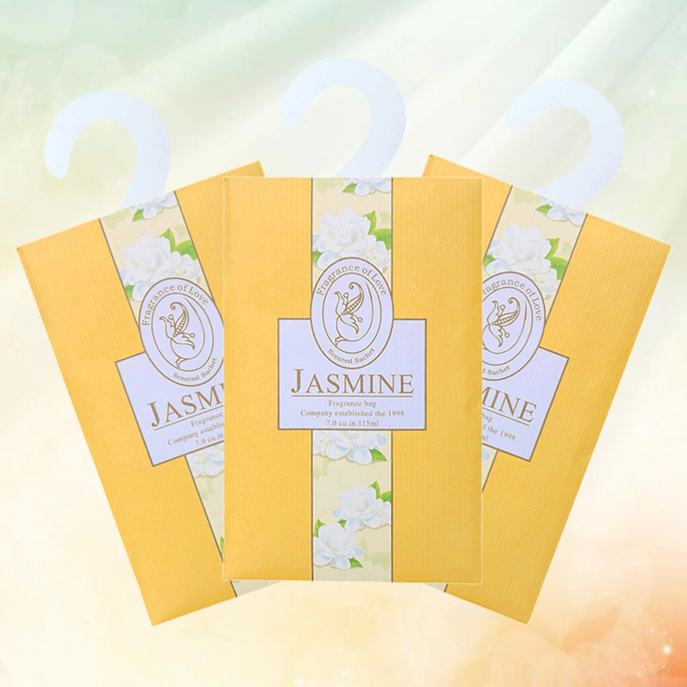 3pcs Premium Scented Sachets Bag for Drawers Closets and Lovely Fresh Fragrance - Jasmine (As Shown)