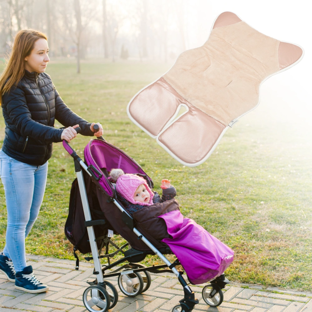 Comfortable Plush Stroller Cushion Plush Infant Stroller Pad Pram Liner Cushion