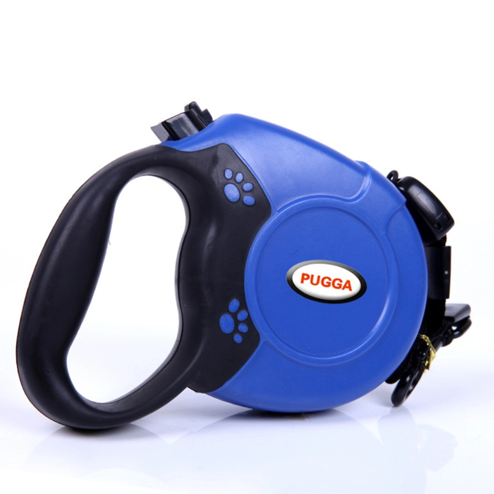 5M Extendable Retractable Dog Training Lead Leash Dog Chain Hold Maximum 50KG (Blue)