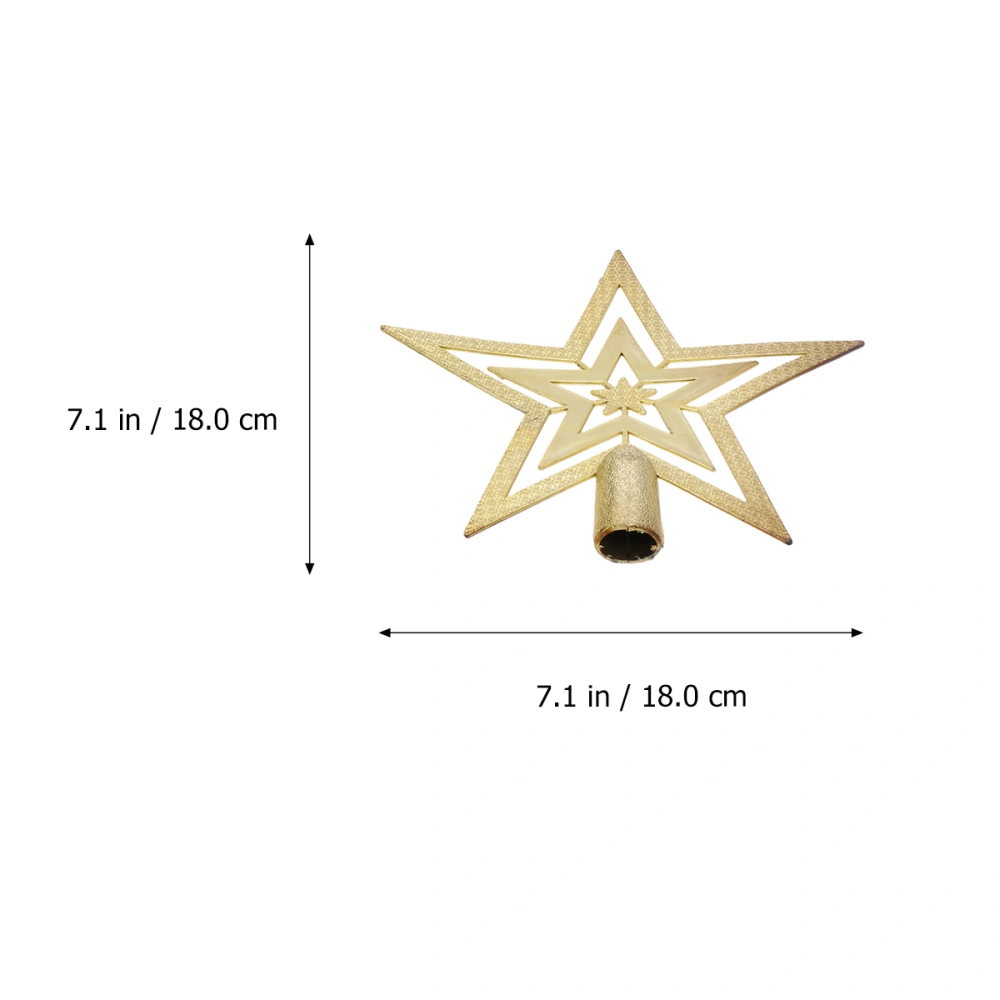 3Pcs Lovely Five Pointed Star Christmas Tree Accessories Tree Decoration Size M Golden