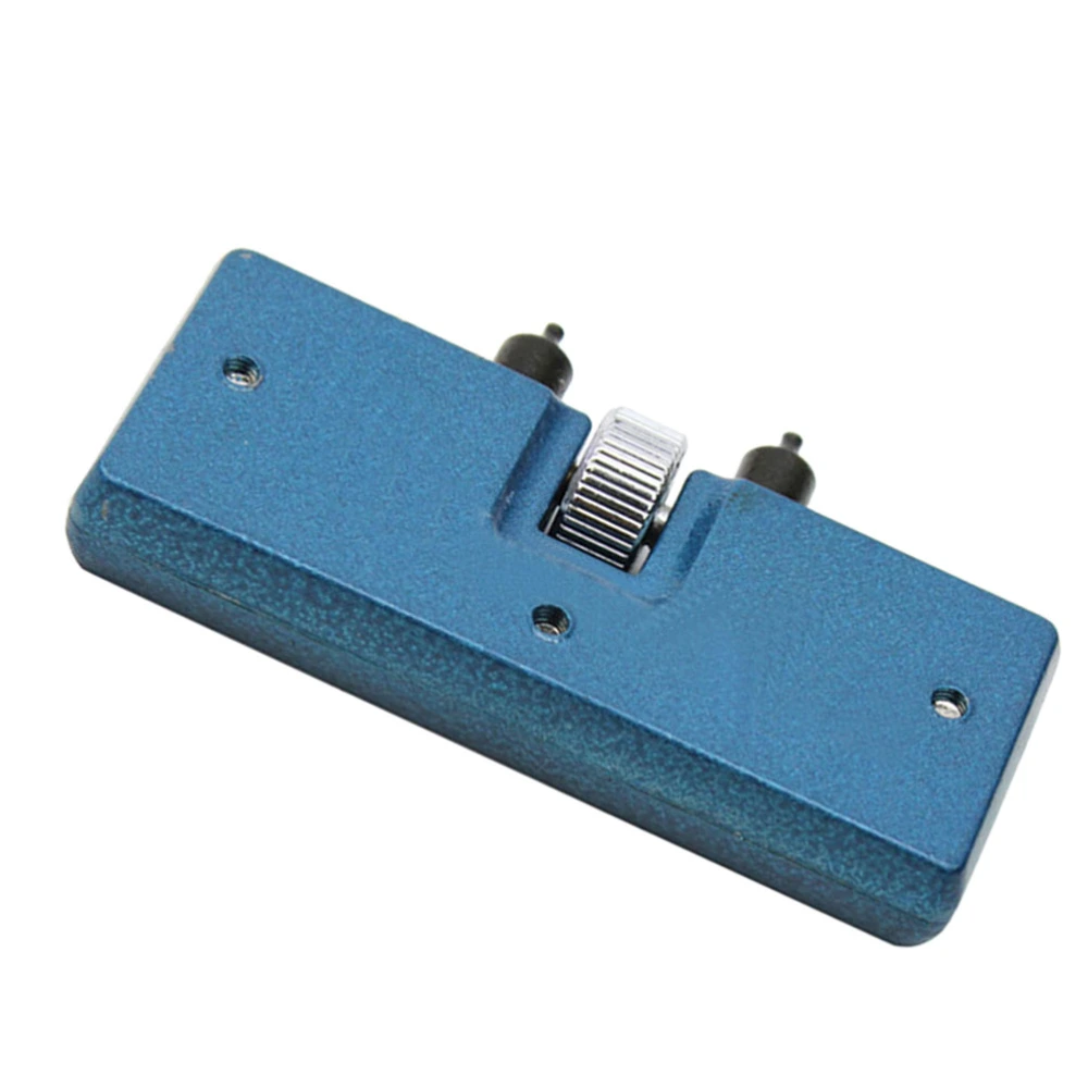 Watch Adjustable Back Case Opener Closer Remover Repair Watchmaker Holder Tool Metal (Blue)