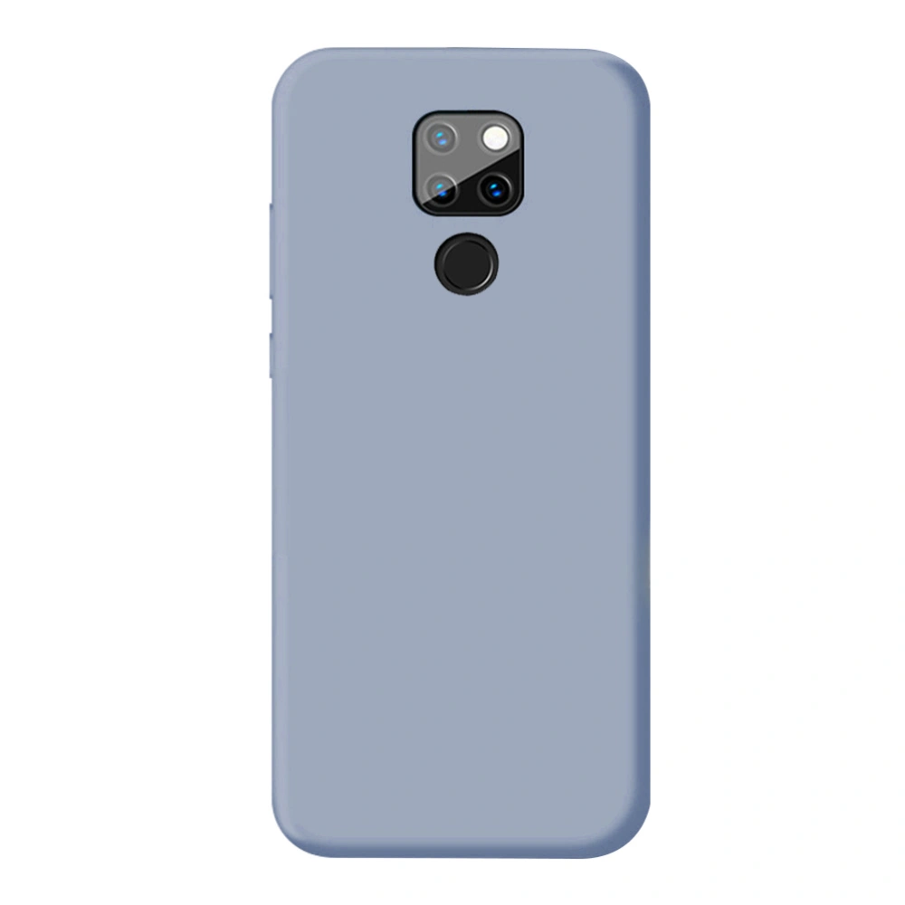 Fashion Phone Case Colored Full-covered Shockproof Anti-fall Scratch-resistant Silicone Super Fiber Lining Phone Cover Compatible for Huawei Mate 20 X (Grey)