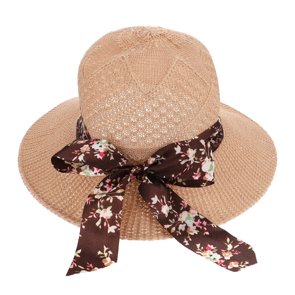 Lady Bow Knot Sun Hat Summer Hat for Women Travel Hat Women Hat with Brim