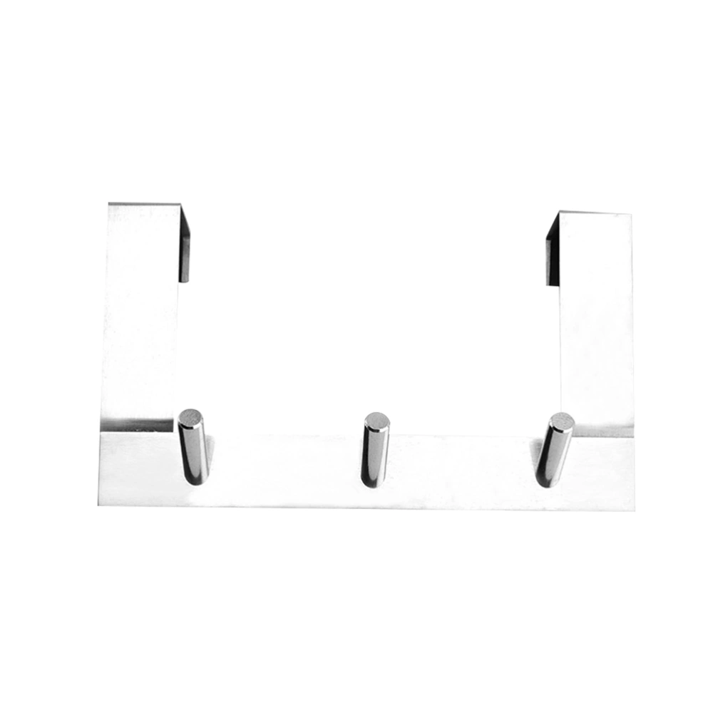 Stainless Steel Over The Door Hook Creative Hanger Organizer Rack for Coat Towel Bag (Medium)