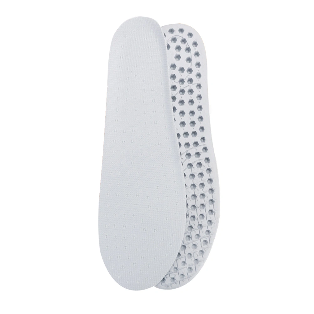 1 Pair of Rubber Breathable Sports Insoles Absorbers Comfortable Basketball Insoles Shoe Pad Insert for Men Women  Size 40 White