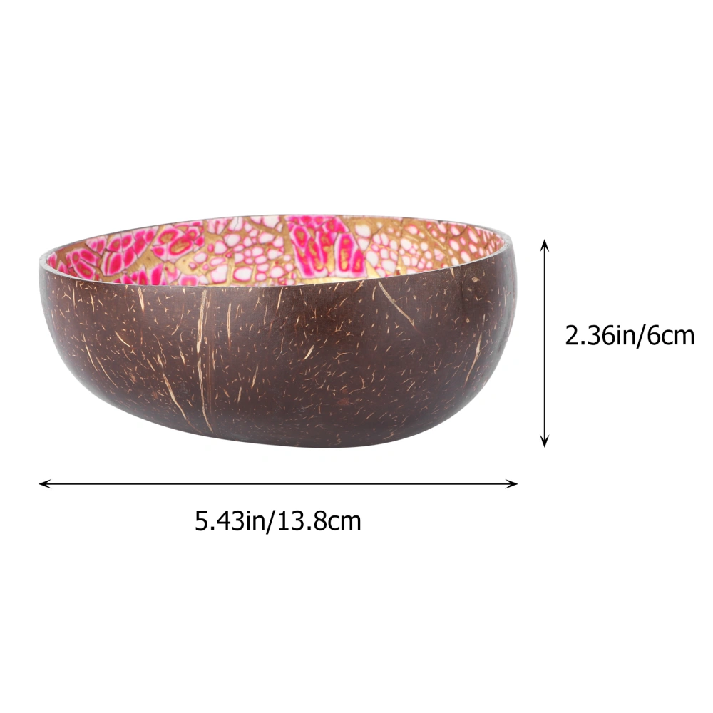 1Pc Coconut Bowl Home Storage Bowl Decorative Key Storage Plate Storage Bowl