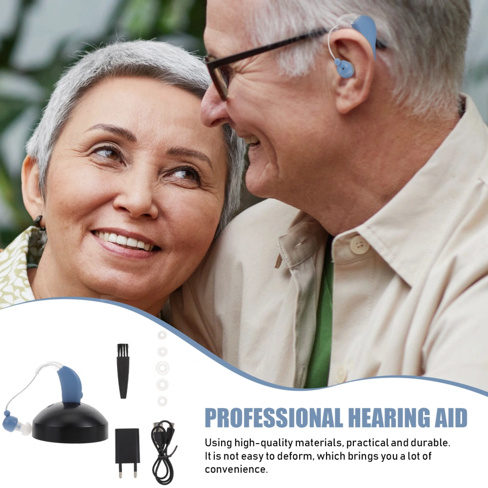 Hearing Aid for the Elderly Rechargeable Hearing Aid Volume Amplifier Sound Collector (EU Plug)