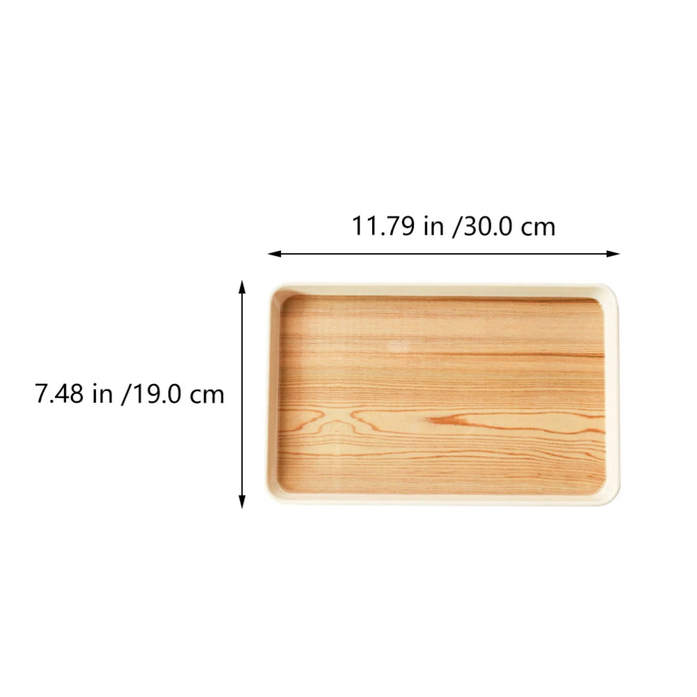 Bamboo-fiber Resin Tray for Fruit Storage Tray for Home Use Snack Storage Tray with Metal Handle