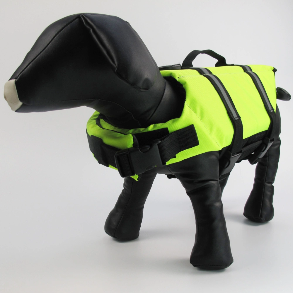 Light-reflecting Dog Life Durable Buoyancy Dog Life Preserver for Doggy Puppy Size XS (Green)