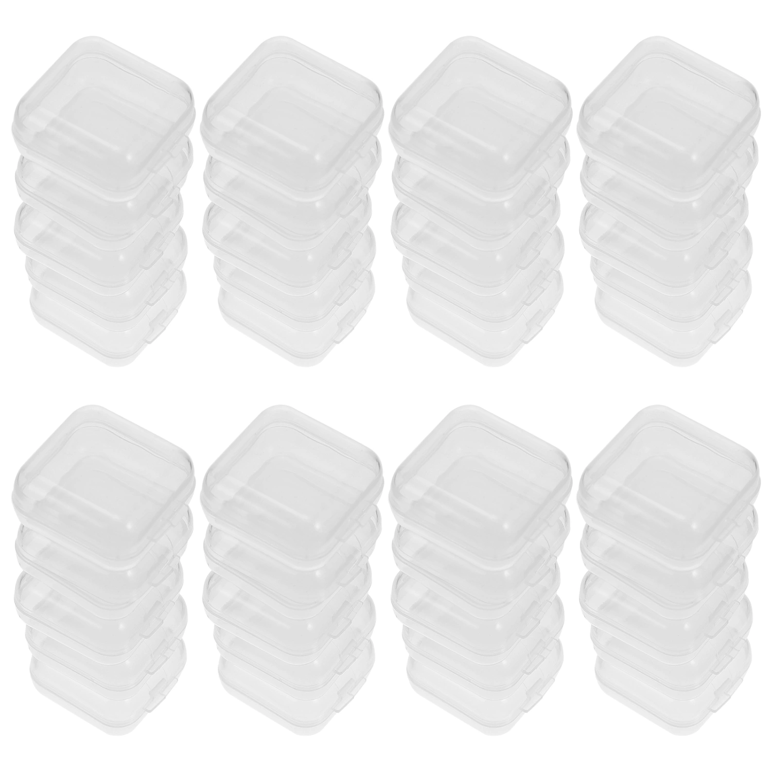100Pcs Plastic Organizer Boxes Jewelry Organizer Fish hook Boxes (Transparent)