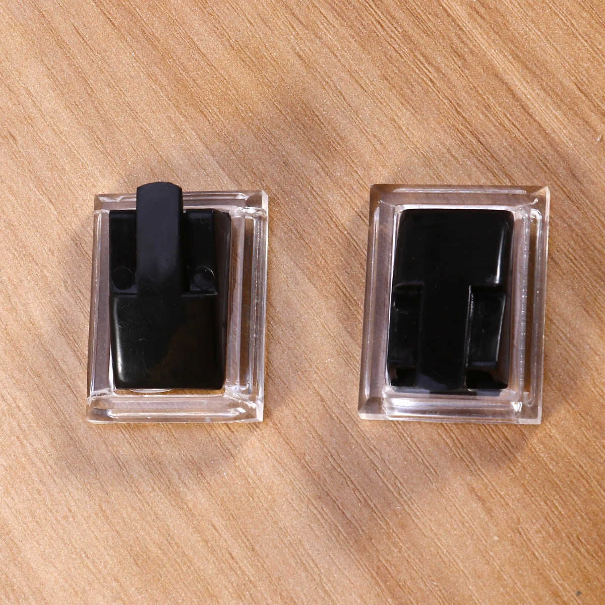 5pcs Acrylic Display Stand Plastic Display Rack Ring Holder Ring Showcase for Store Home (Transparent Black)