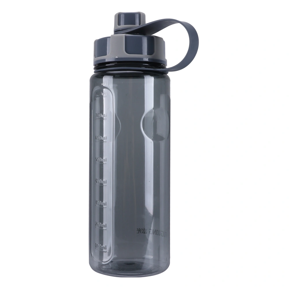 1pc Portable Fitness Space Cup Large Capacity Sports Water Bottle Outdoor Travel Plastic Water Kettle Water Container (Dual-port Style Grey 1000ml)