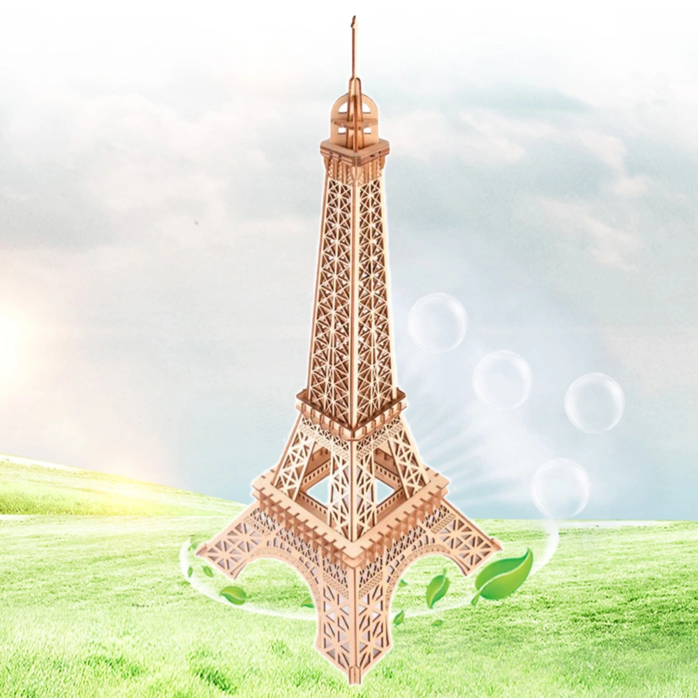 3D Wooden Eiffel Tower Puzzle DIY Handmade Funny Eiffel Tower Puzzle for Kid Child Boy Girl (Eiffel Tower Pattern)