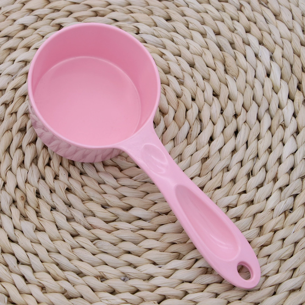 Plastic Pet Food Scoop Measuring Cups and Spoons for Dog Cat and Bird Food Size M (Pink)