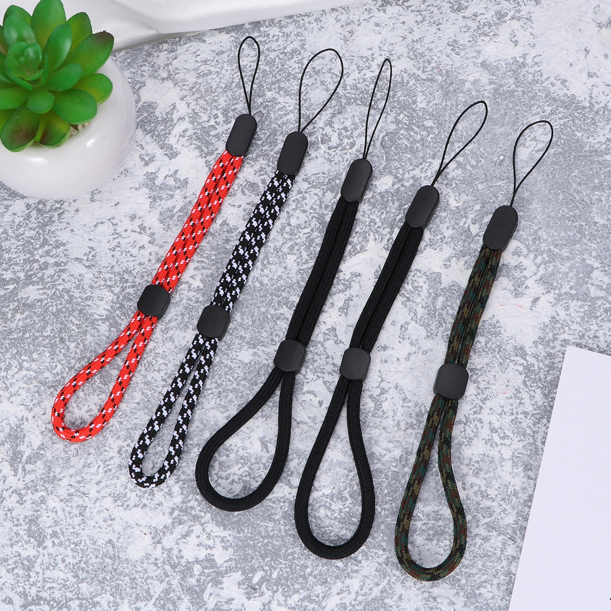 5pcs Nylon Cell Phone Lanyards Strap Adjustable Mobile Phone Lanyard Camera Lanyard Strap Safety Lanyard (Random Color)