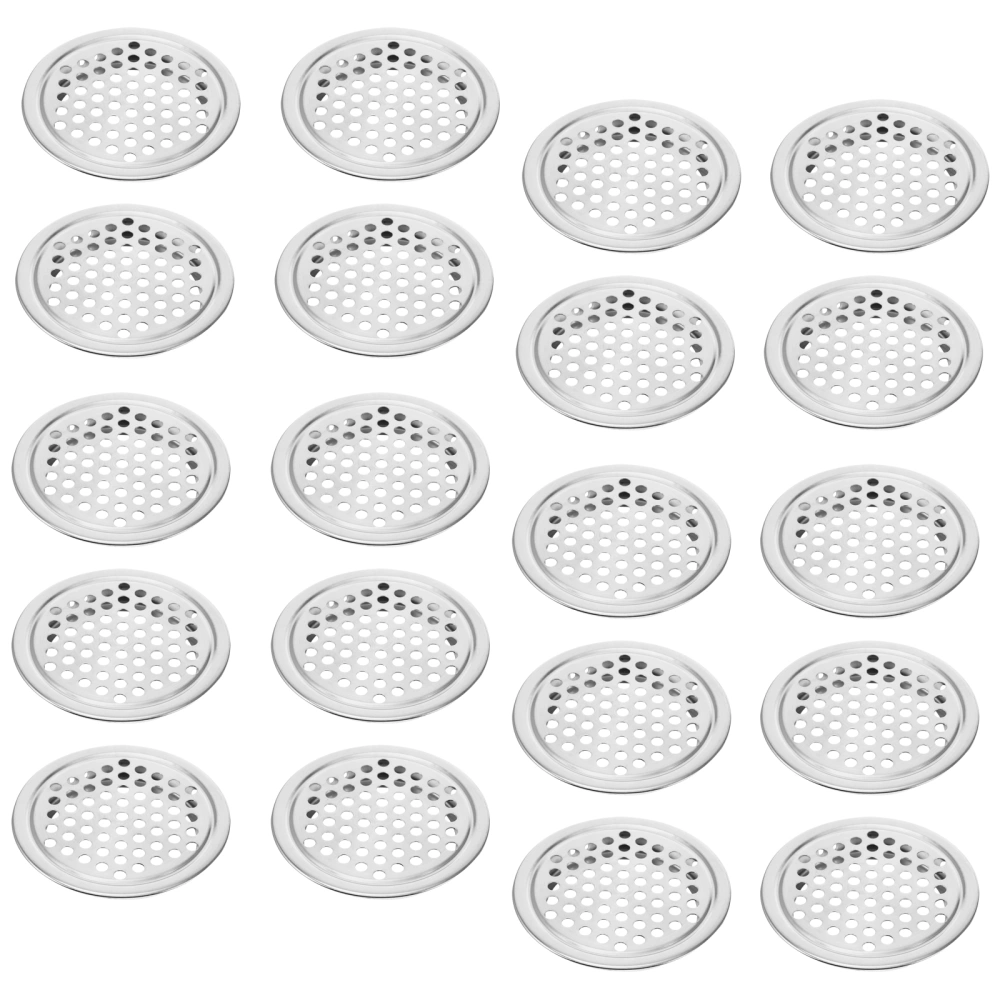 40Pcs Wardrobe Mesh Hole Stainless Steel Louver Air Vent Ventilation Covers