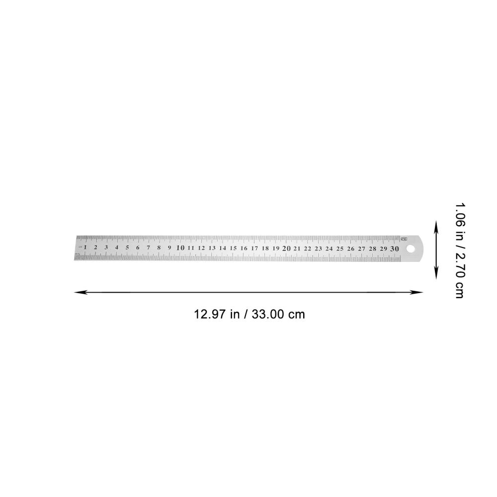 3Pcs Drawing Ruler Geometry Measurement Ruler Double Side Ruler Straight Ruler