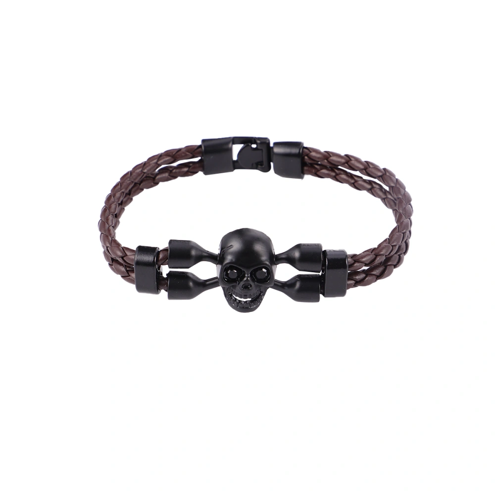 Halloween Male's Bracelet Skull Braided Bracelet Weaving Men's Wristband