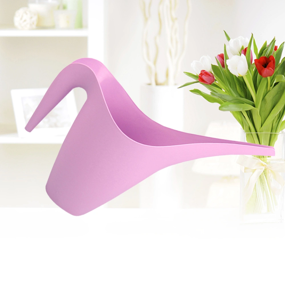 1.8L Plastic Watering Can Elegant Watering Pot Long Spout Flower Gardening Tool(Purple)