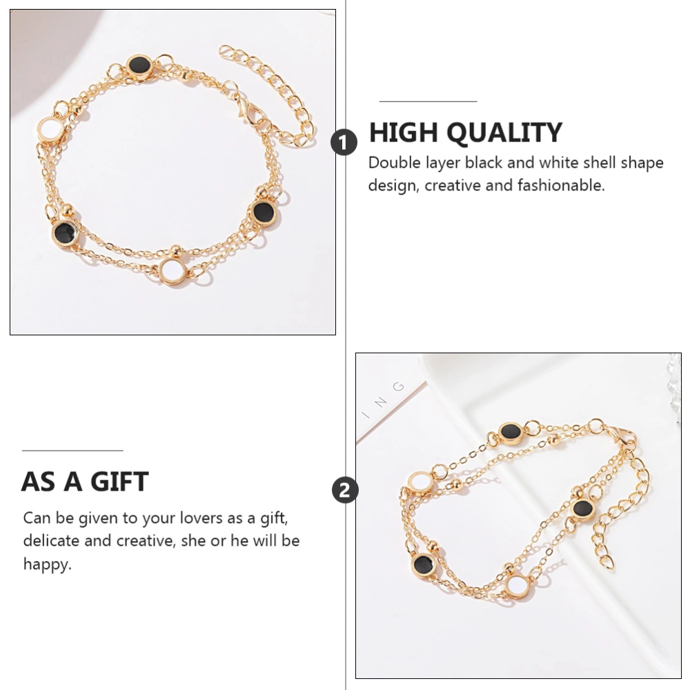 1Pc Double-layer Bracelet Fashionable Bangle Jewelry Wrist Decoration for Women