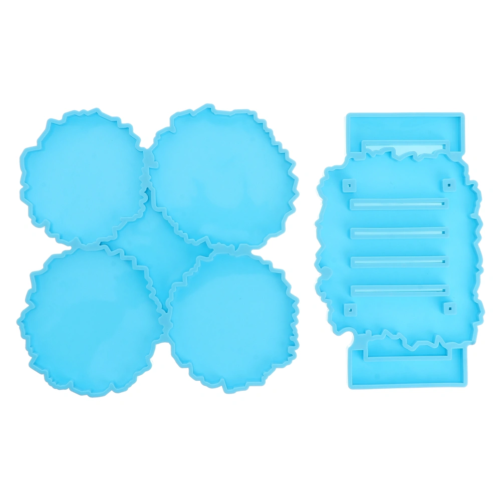 1 Set Coaster DIY Molds Set Silicone Mold Unique Cup Mat Stand Epoxy Resin Mold