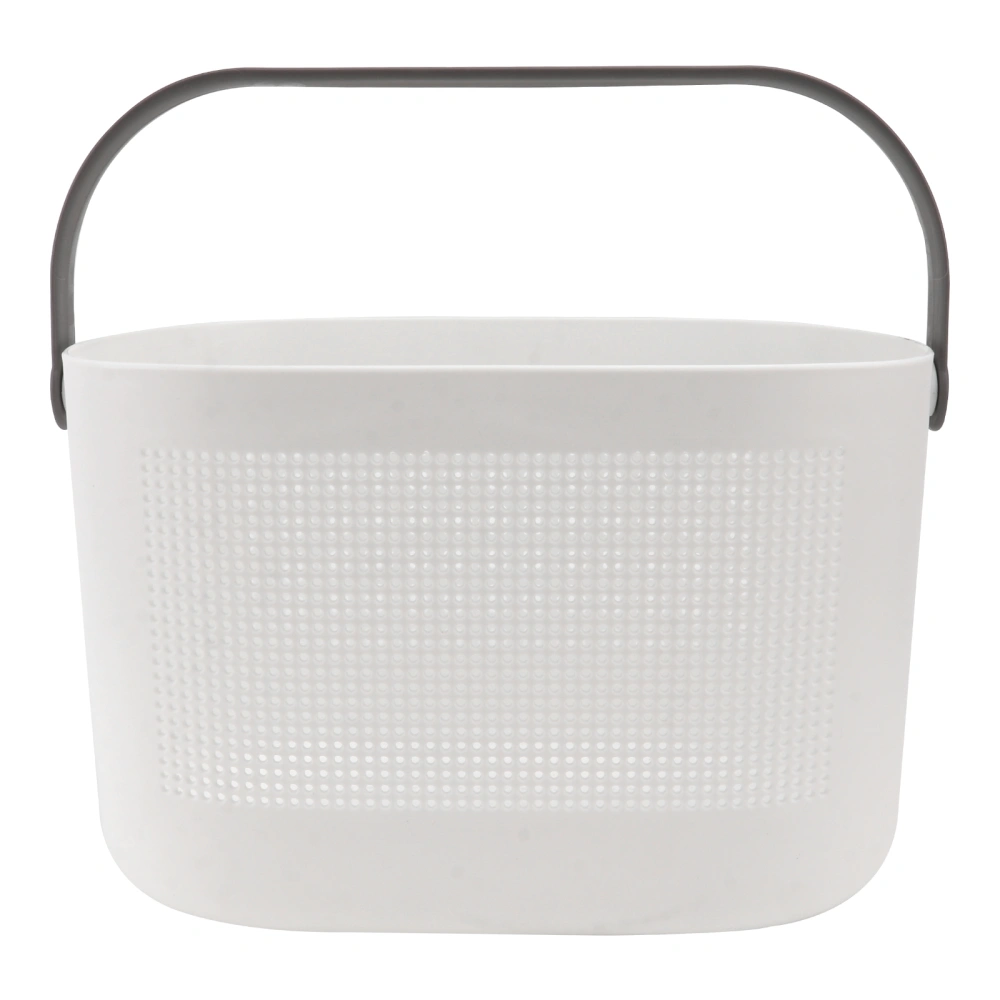 1Pc Handheld Storage Basket Handheld Wash Basket Toiletries Basket (Gray)